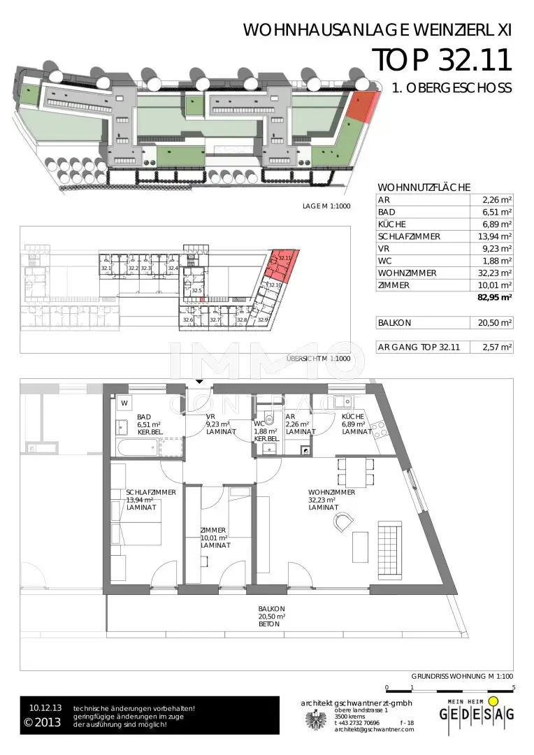 Apartment three room near Bühl Center with loggia