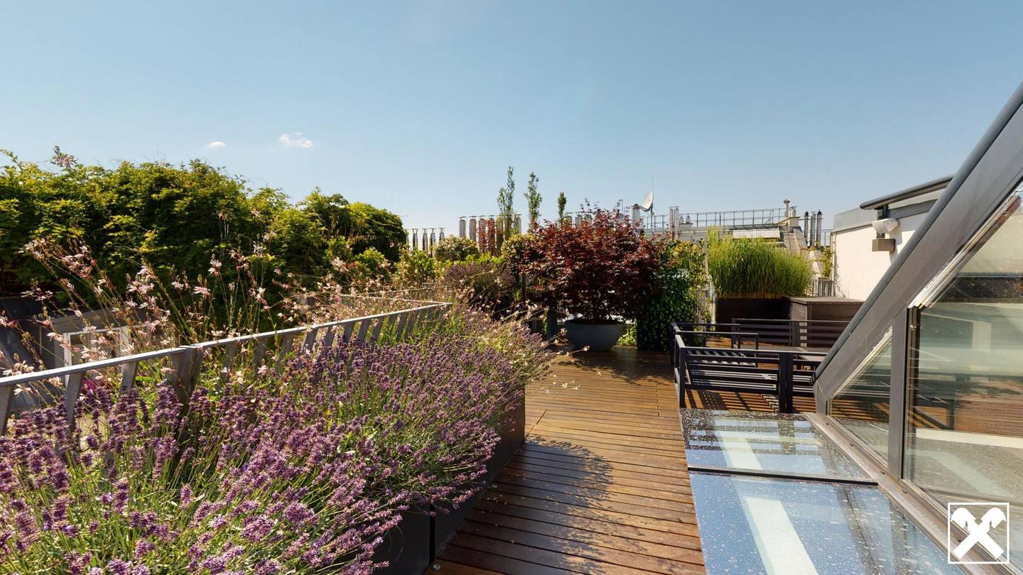 Top floor apartment with private roof terrace