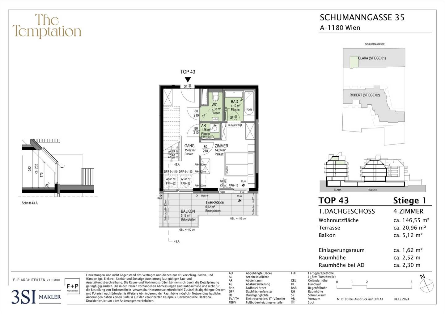 The Temptation: Erstklassige Dachgeschoßwohnung mit tollen Freiflächen Nahe Kutschkermarkt