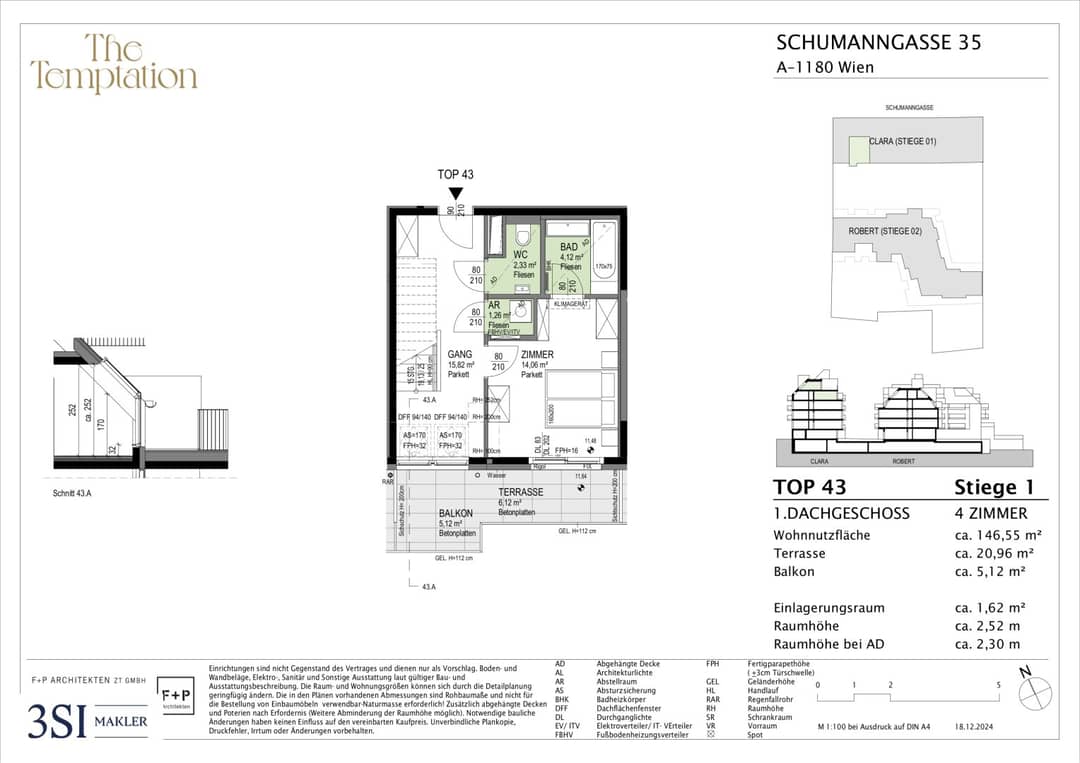Wohnung nahe Kutschkermarkt mit Terrasse und Balkon