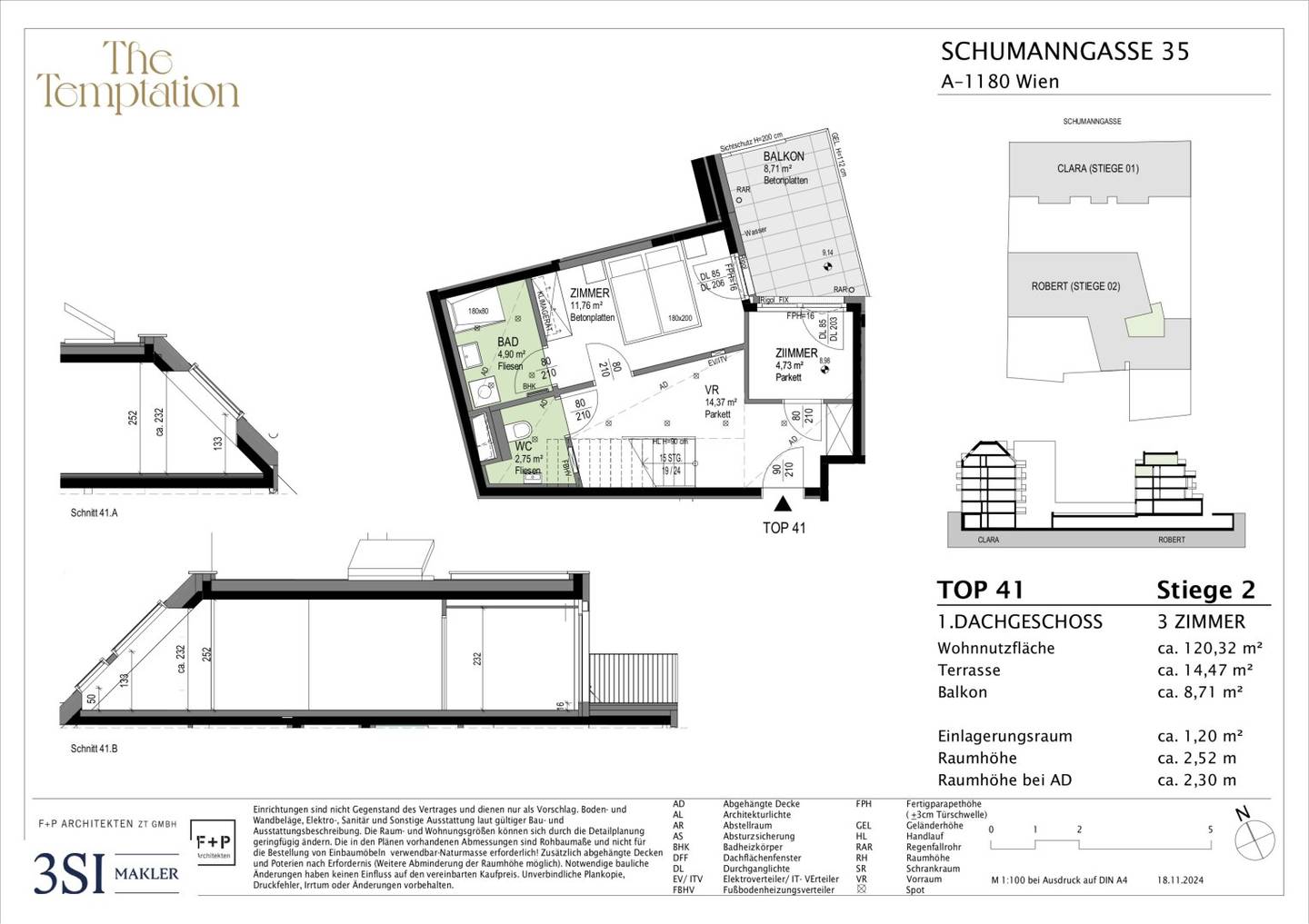 The Temptation: Ruhige Dachgeschoßwohnung mit tollen Freiflächen