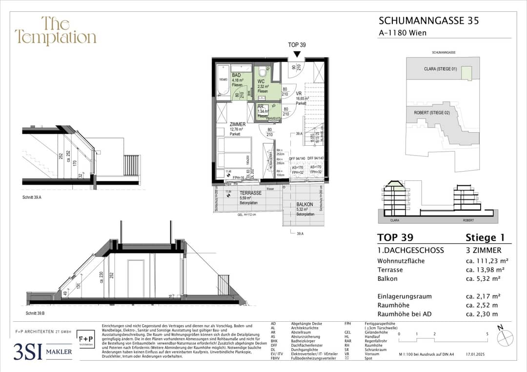 Dachgeschosswohnung nahe Kutschkermarkt Terrasse