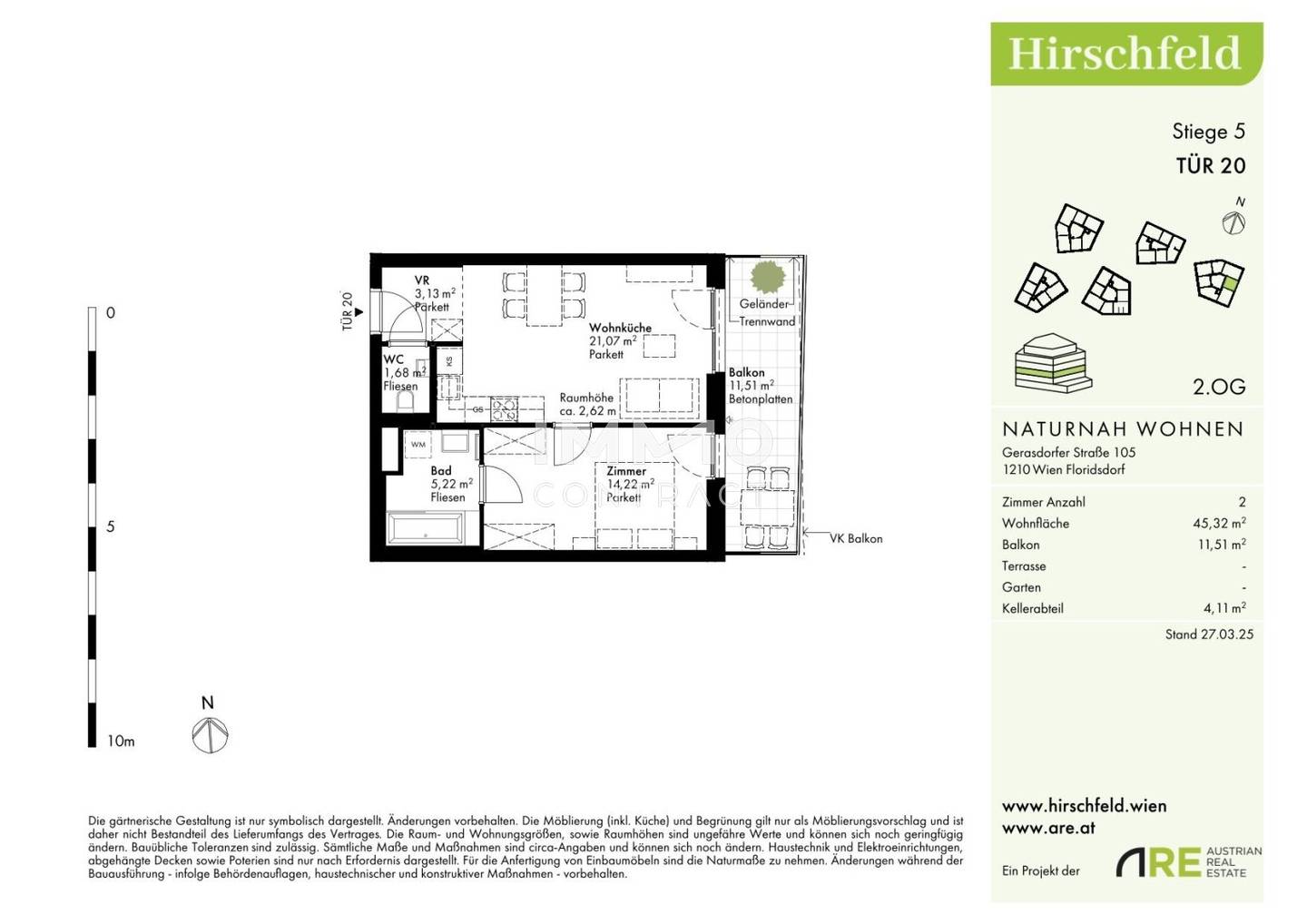 Brand new apartment with large balcony near U1