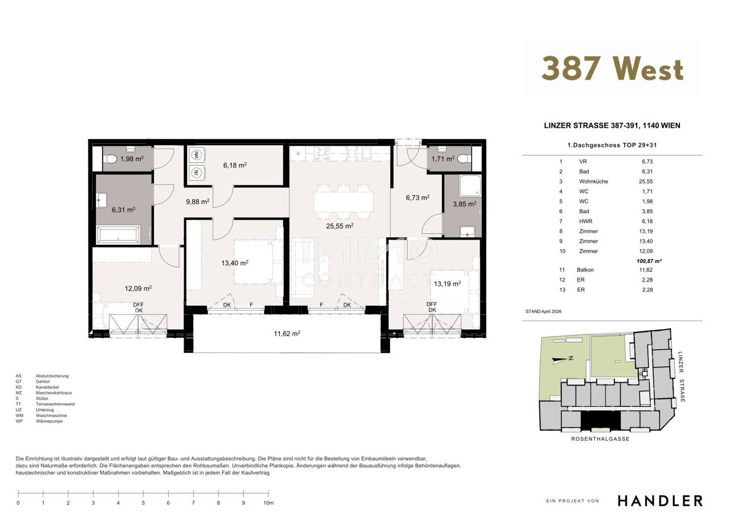 Apartment with roof terrace in a premium build