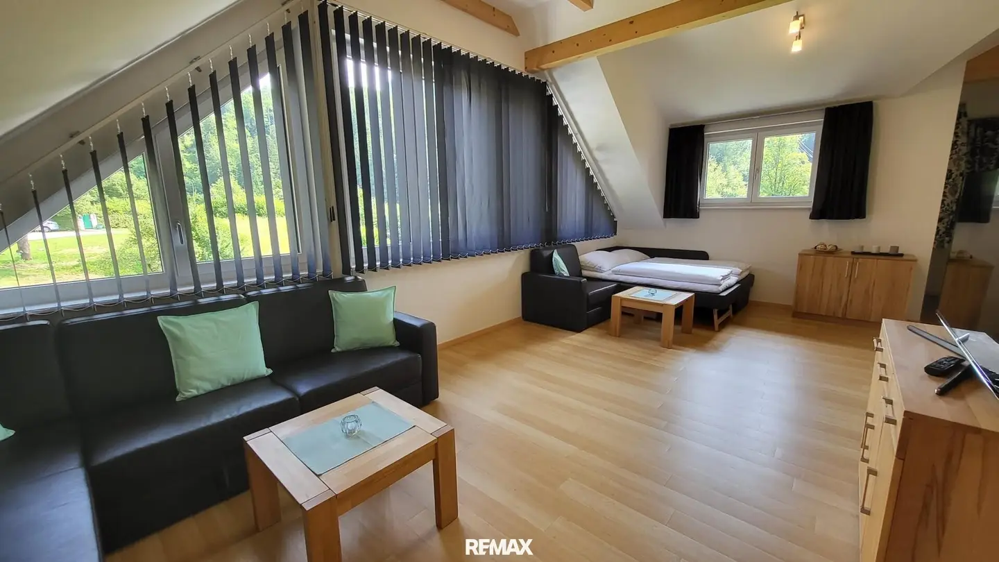 Penthouse with quiet green setting and Loser view
