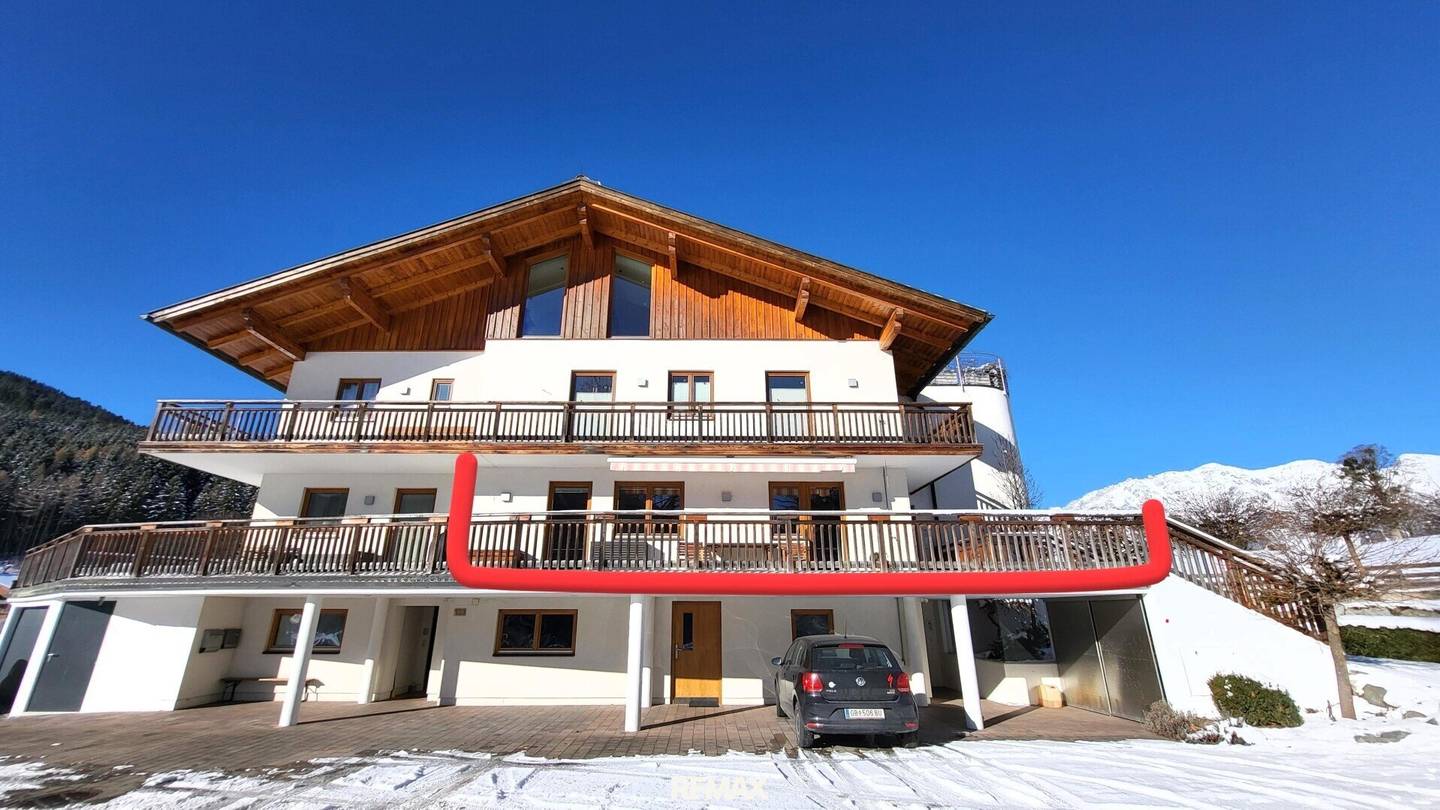 Wohnung nahe Skigebiet mit großer Terrasse