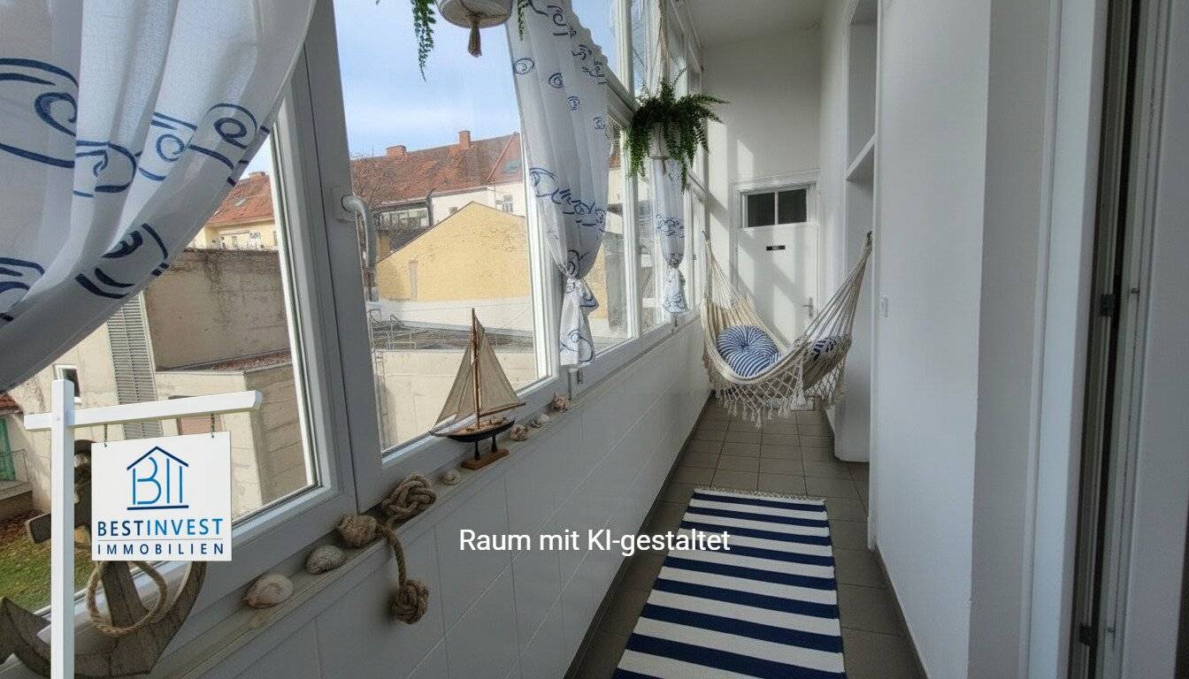 Wohnung Altstadtzentrum Graz verglaste Loggia