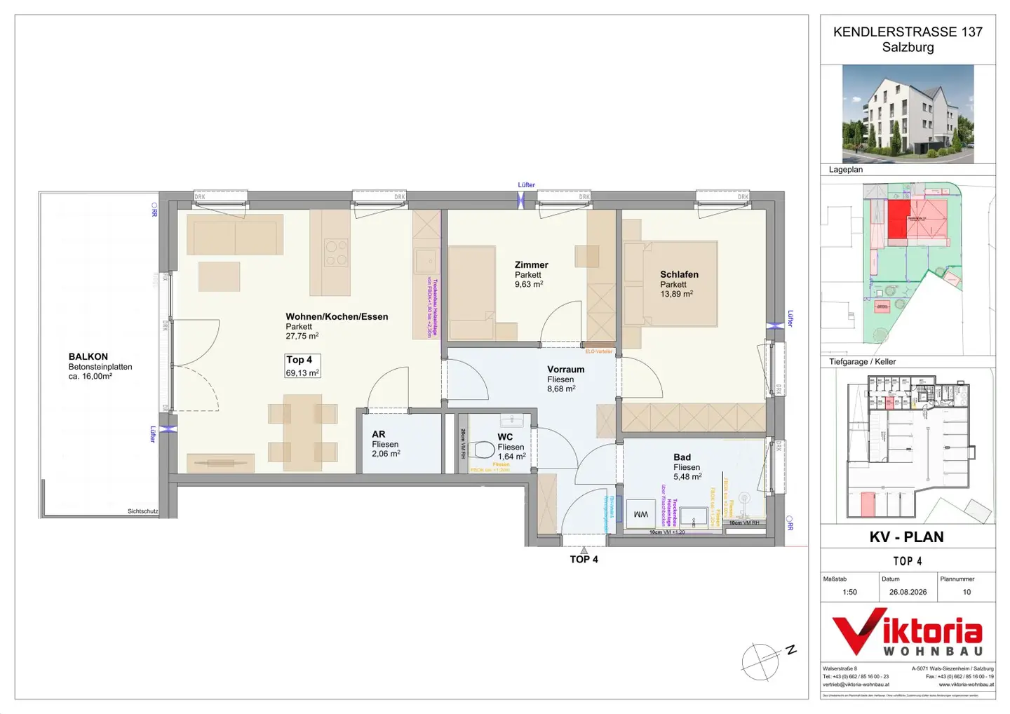 New build apartment with private garden terrace in Maxglan