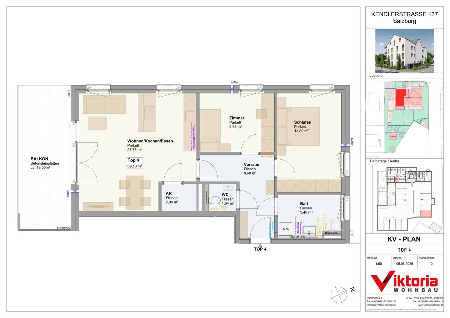New build apartment with private garden terrace in Maxglan