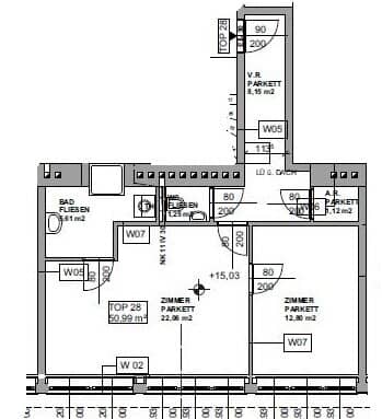 Bright 2-room flat Vienna 20