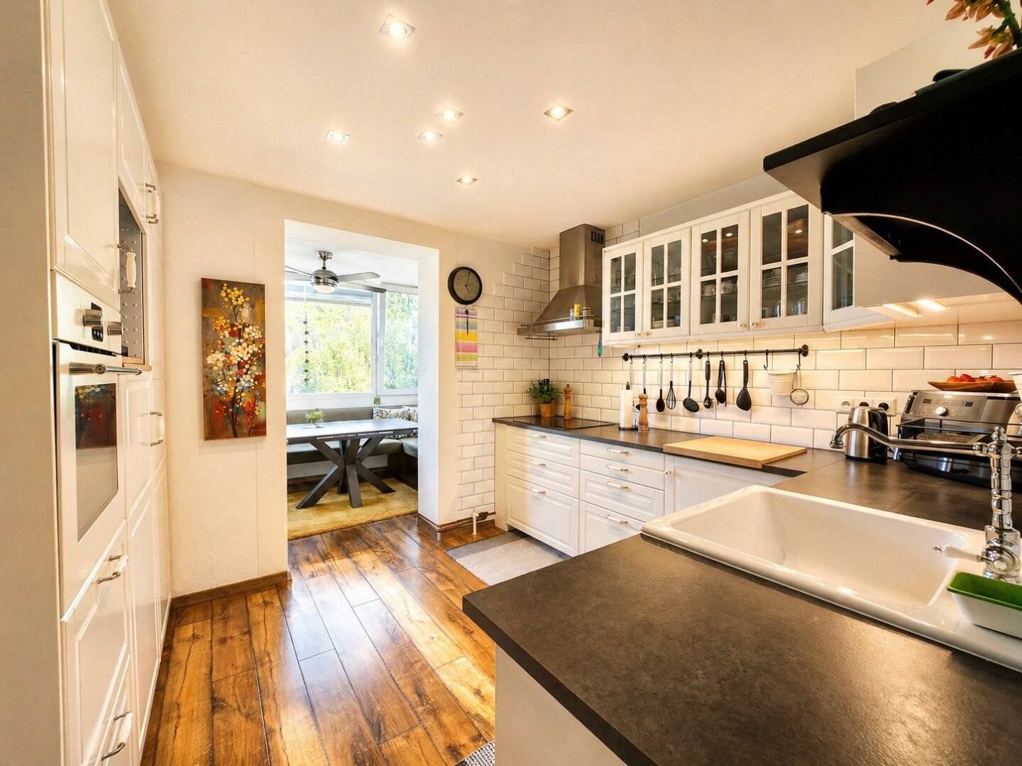 Apartment with living winter garden and wide view