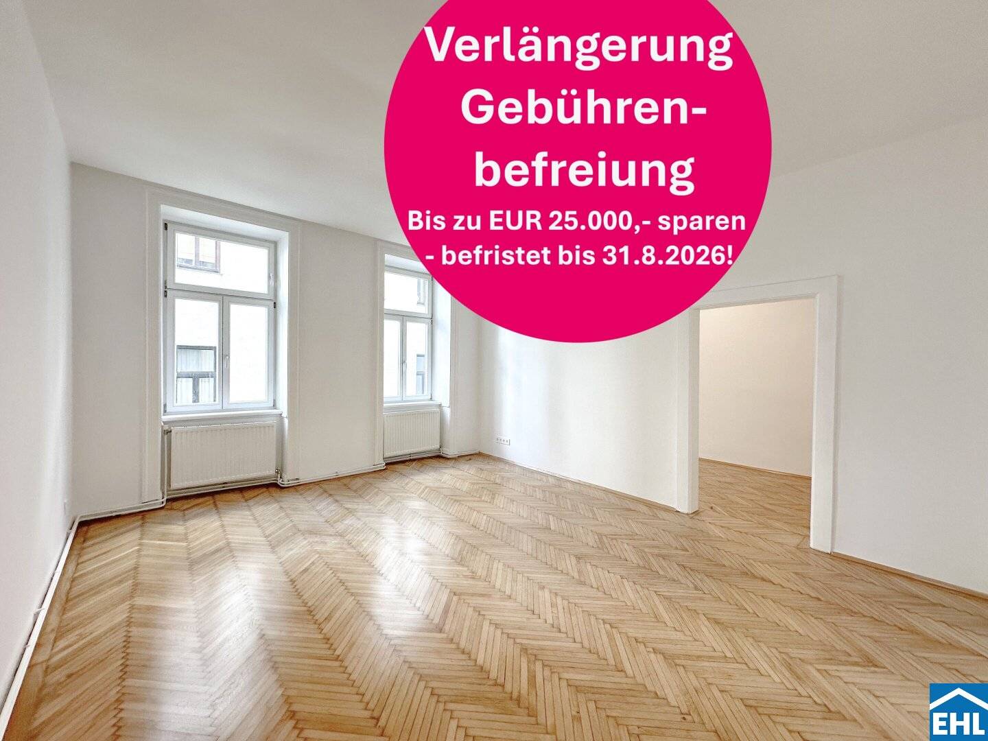 Old building apartment near Prater with Donaukanal view