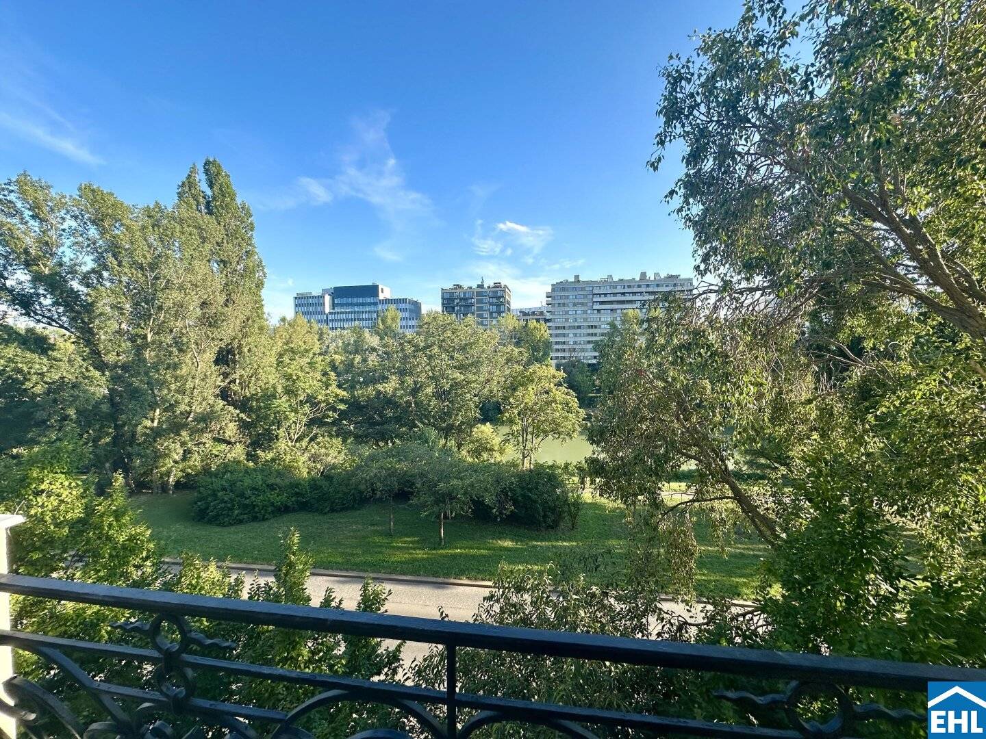 Old building apartment near Prater with Donaukanal view