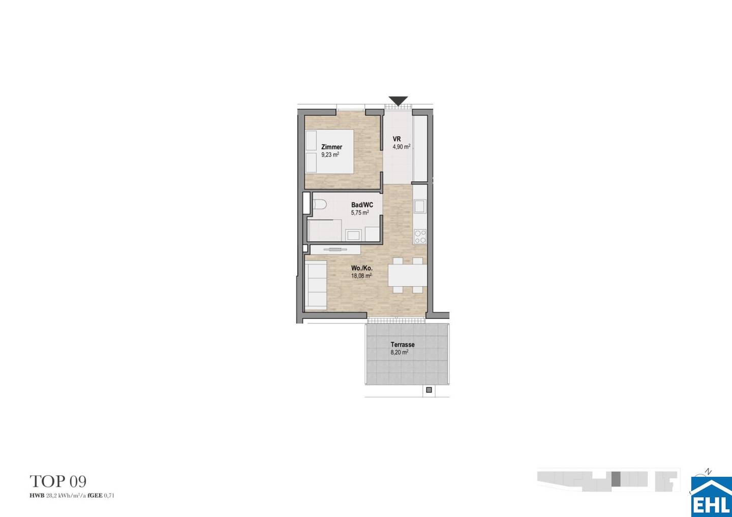 Wohnung Geidorf Newly Built With Outdoor Space