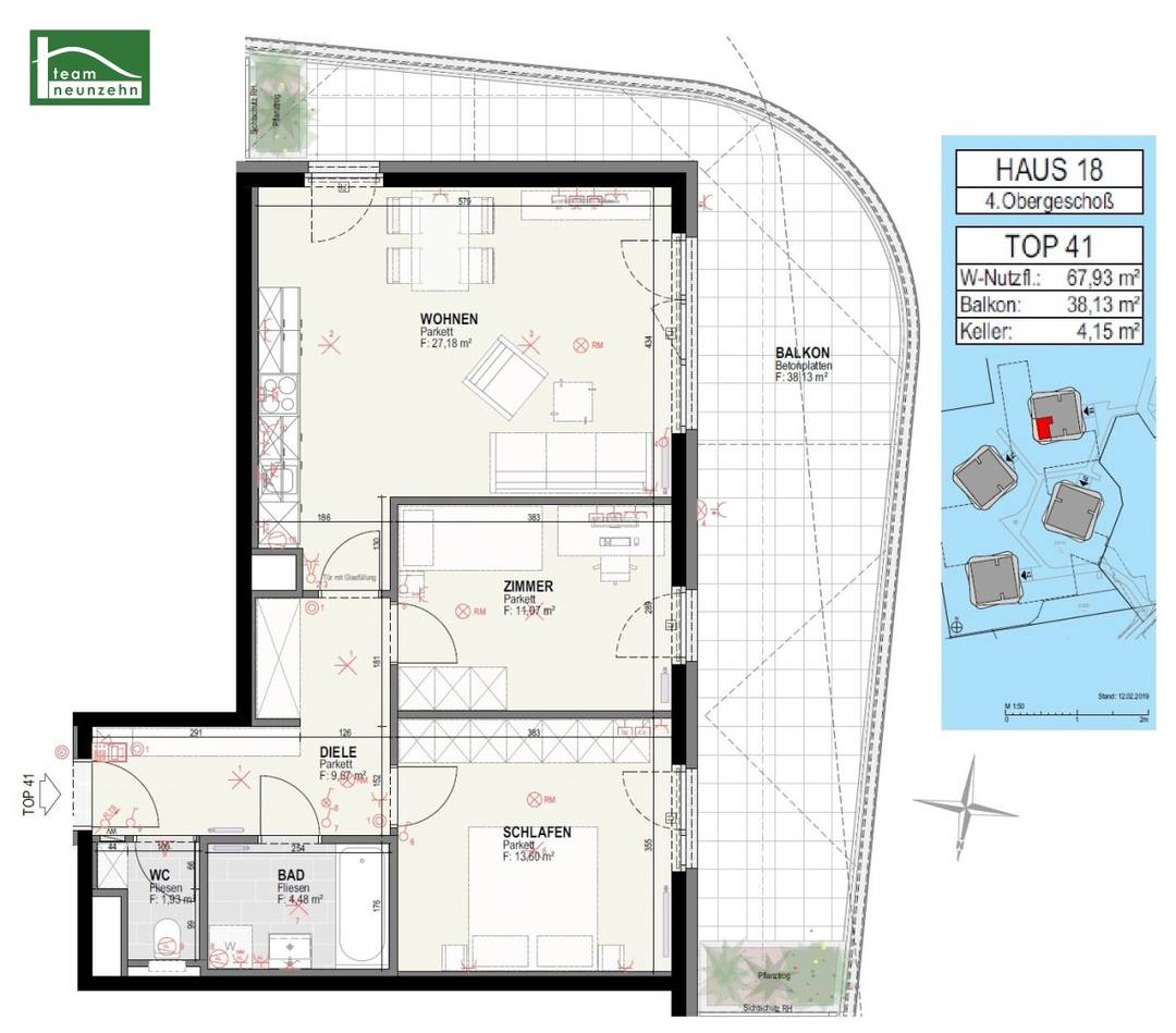 3-Zi-Wohnung 68m² Graz Green City