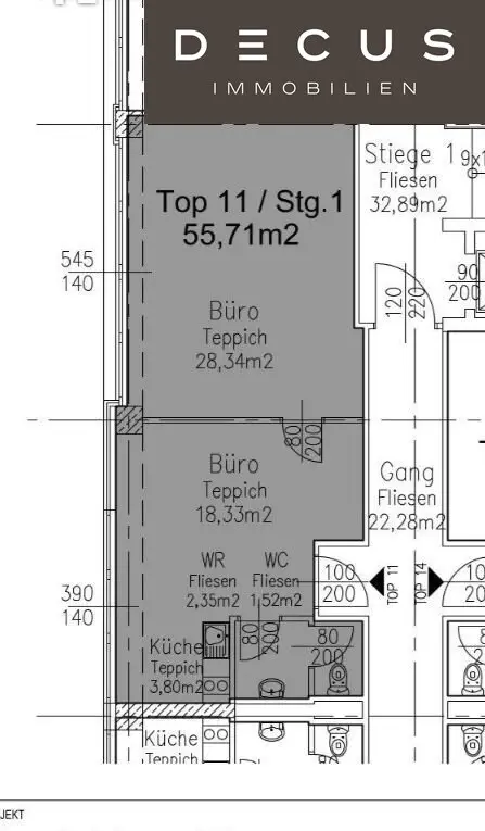 Offices at a modern location in a dynamic environment B17-1 and B17-2