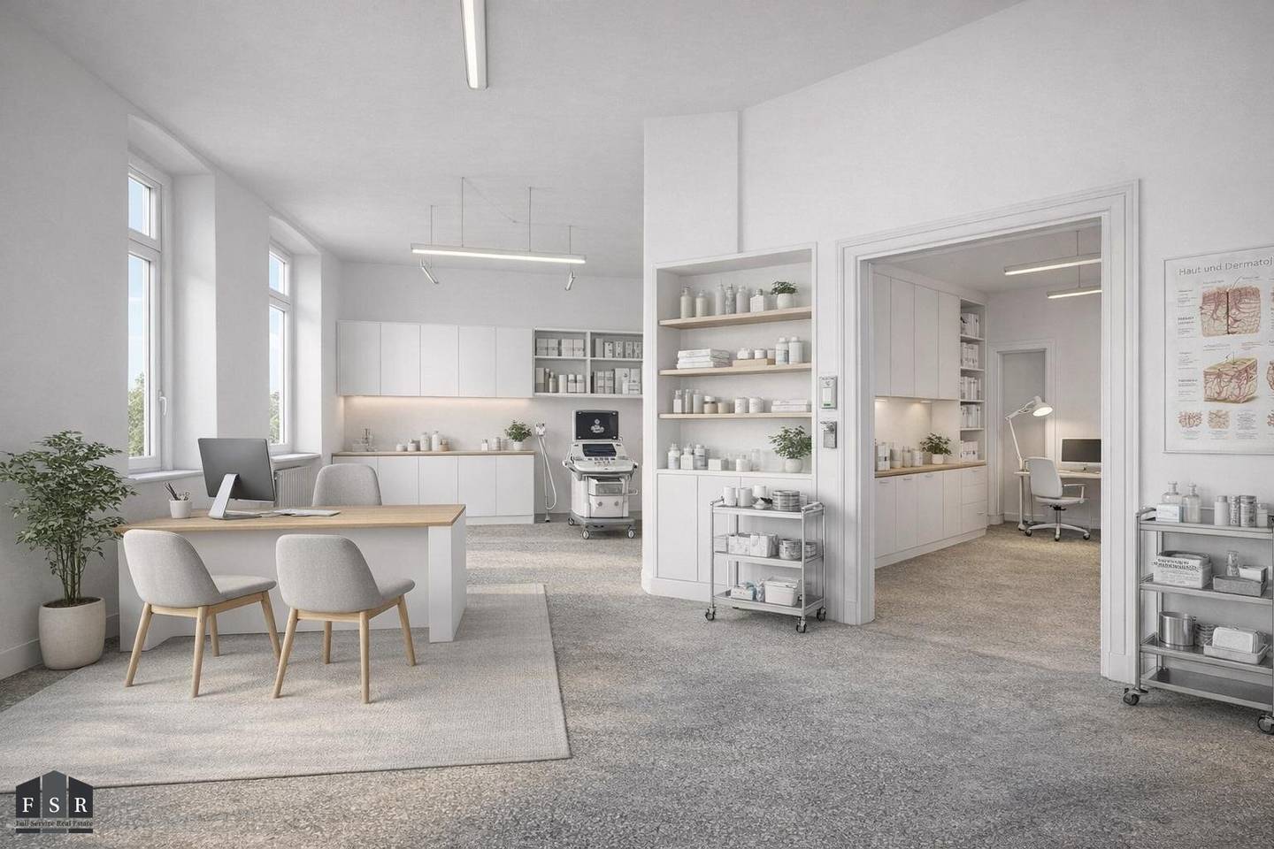 Steinwurf zum Augarten - Sanierungsbedürftige ECK- Büro/Praxis/Verkaufsfläche/Atelier -  Prachtvolles Stilaltbauhaus