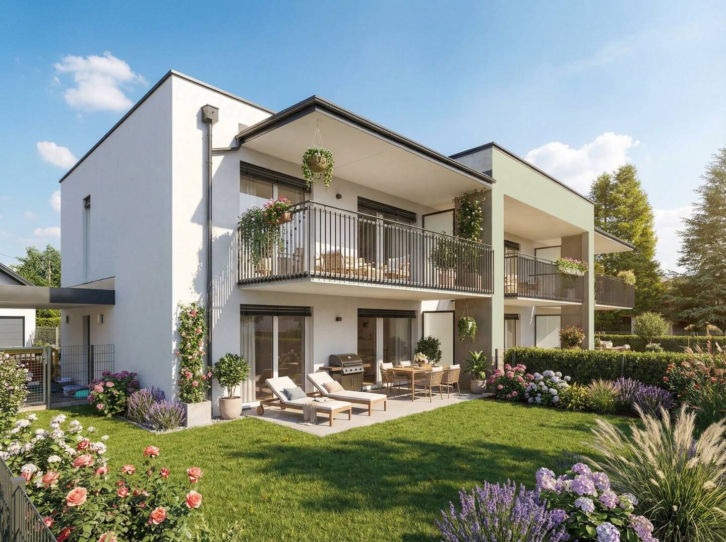 Penthouse with balcony and carport in Villach