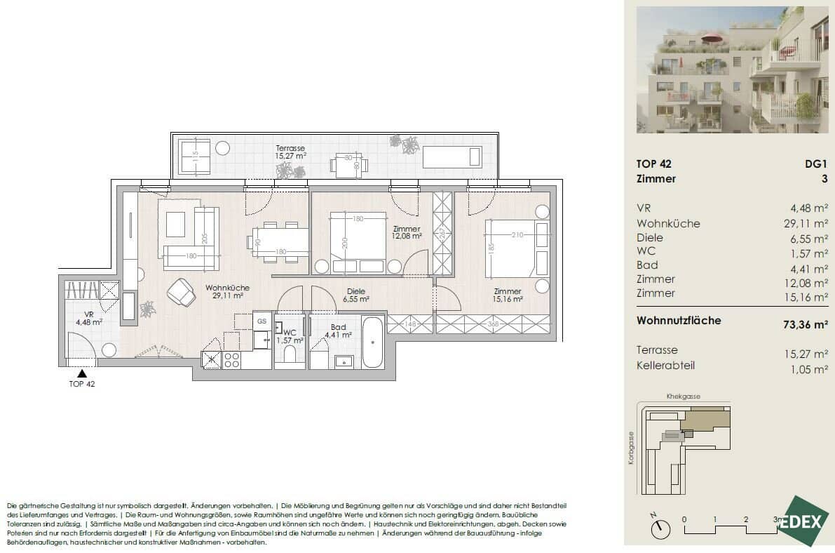 3-Room New Build with Terrace, Vienna