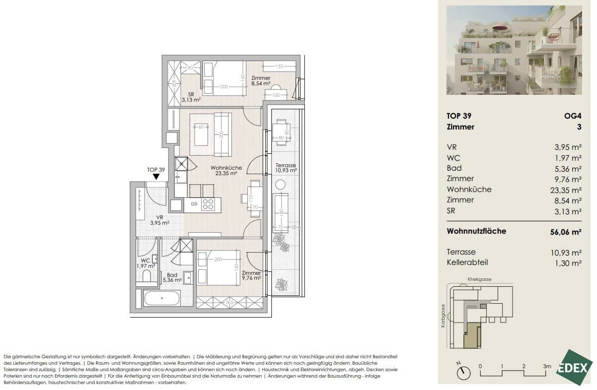 Terrace apartment new build near Riverside