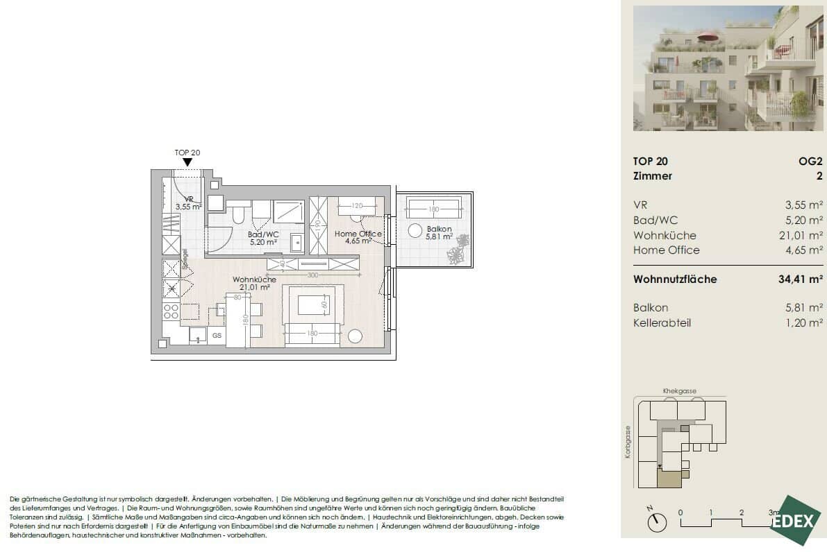 Brand new apartment with balcony near Riverside