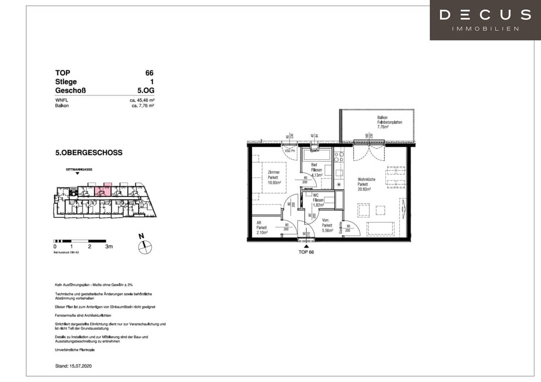 2-Zimmer-Neubau 5.Stock Balkon Wien