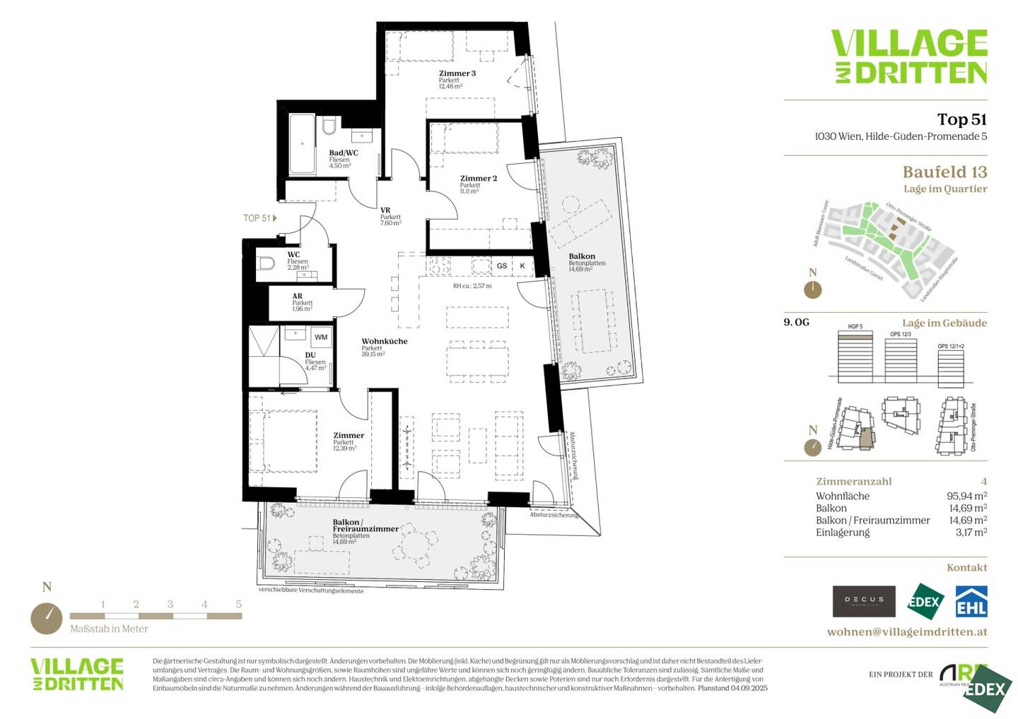 4-Room New Build 96m² Landstraße