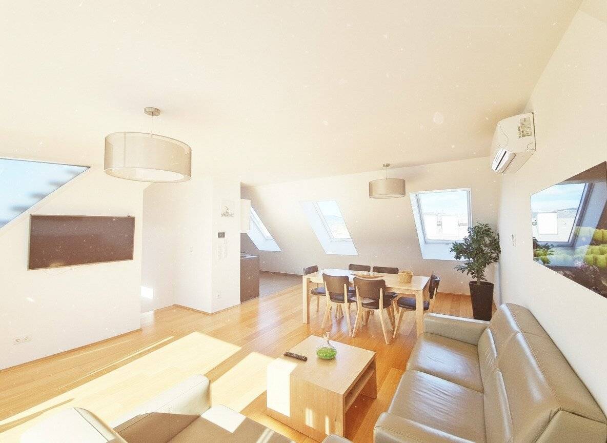 Attic apartment with two terraces near Augarten