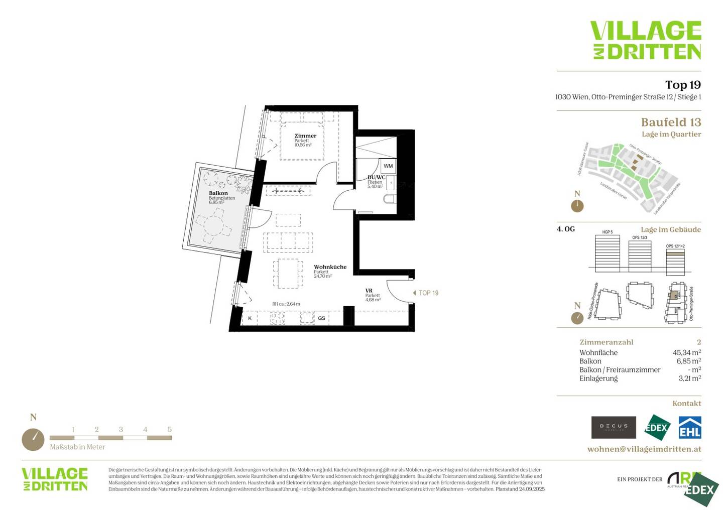 2-Zimmer-Neubau mit SW-Balkon