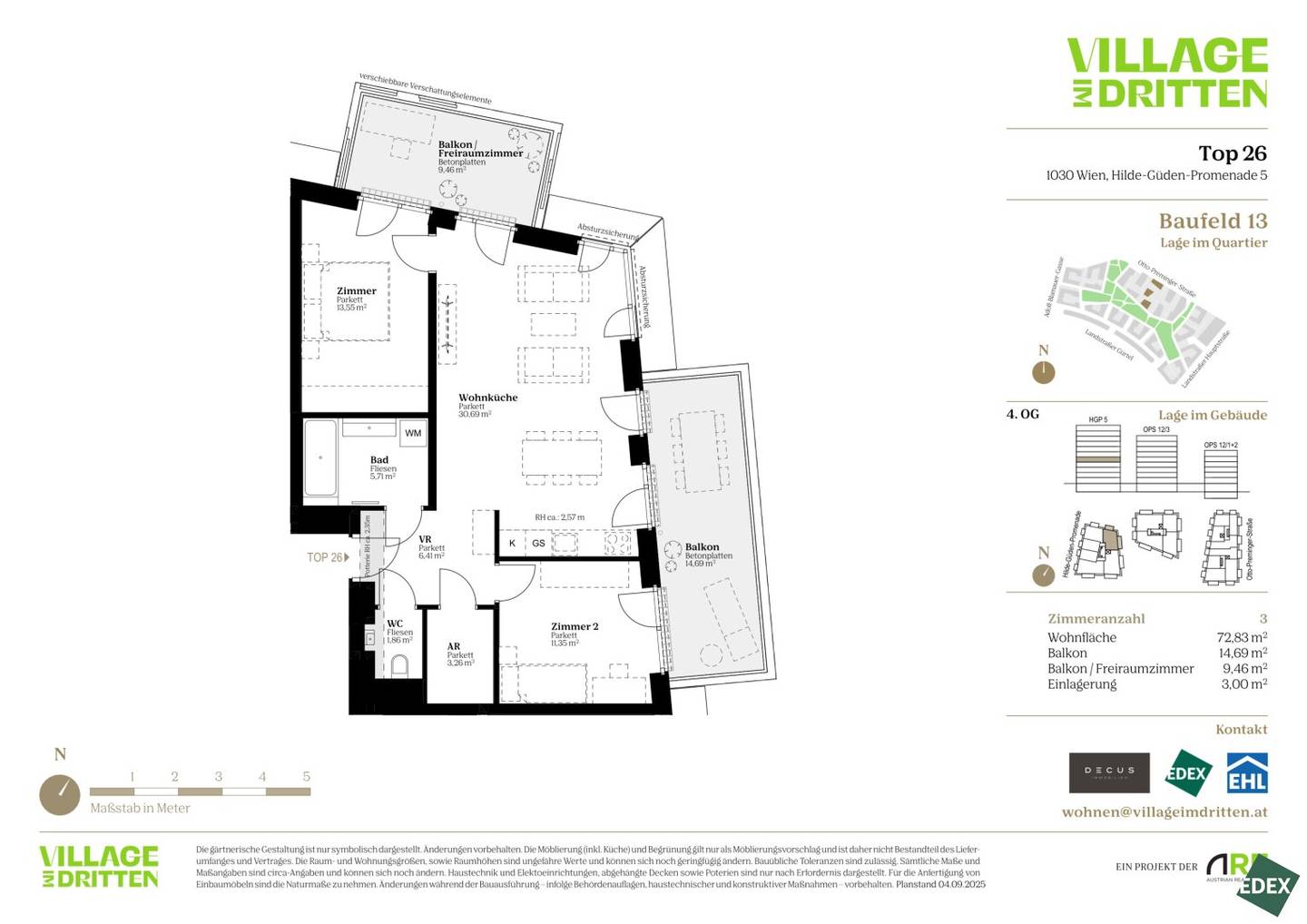 Apartment By Park First Occupancy Two Balconies