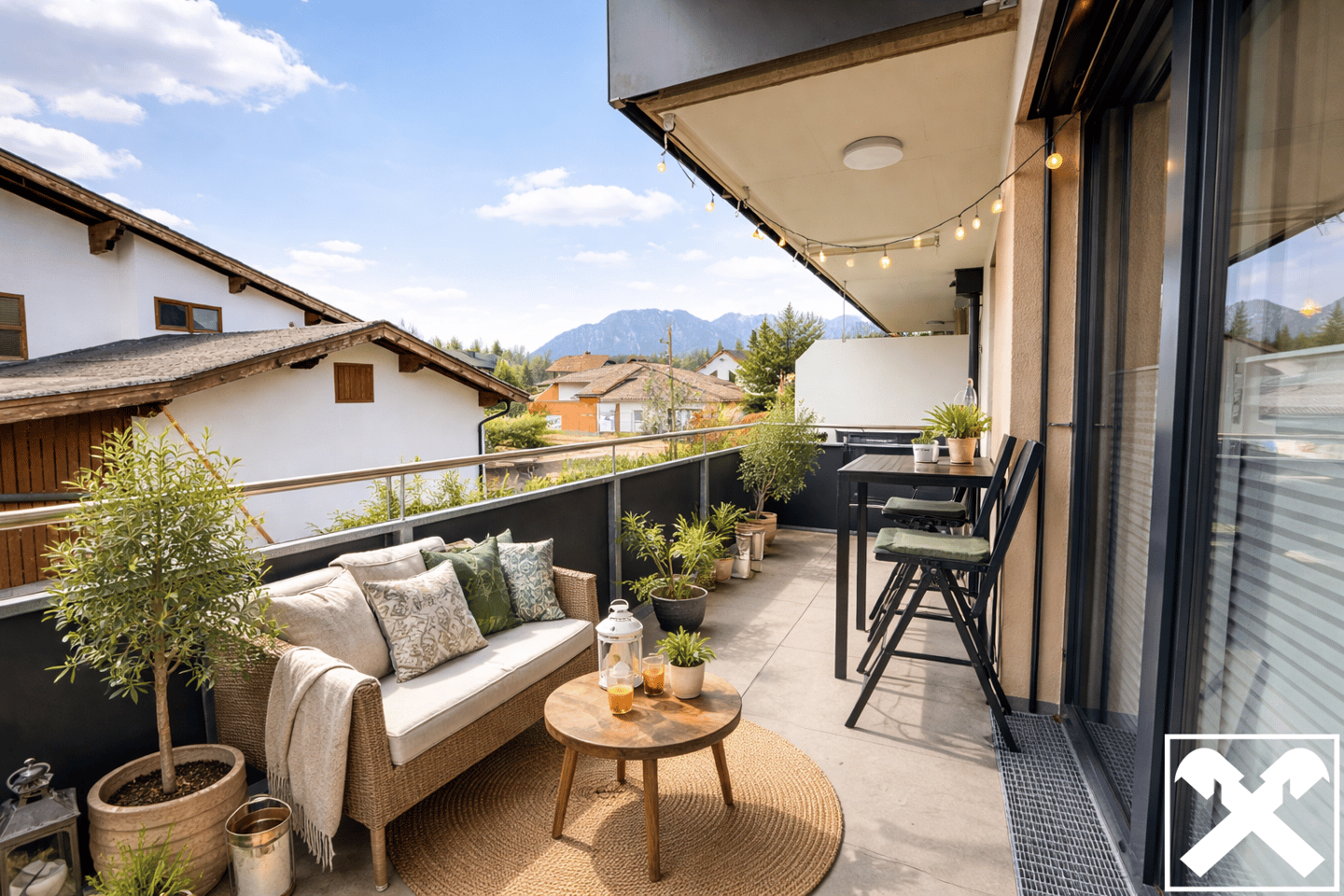 Neubauwohnung with bright living area and balcony