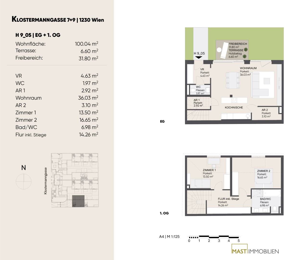Sofort beziehbar! Townhouse mit Heizung und Kühlung über Geothermie!