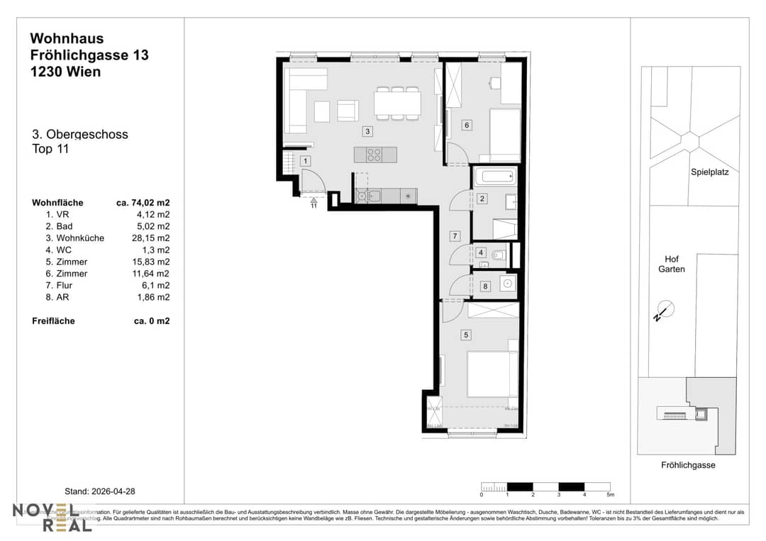 3-Room New Build Flat Liesing