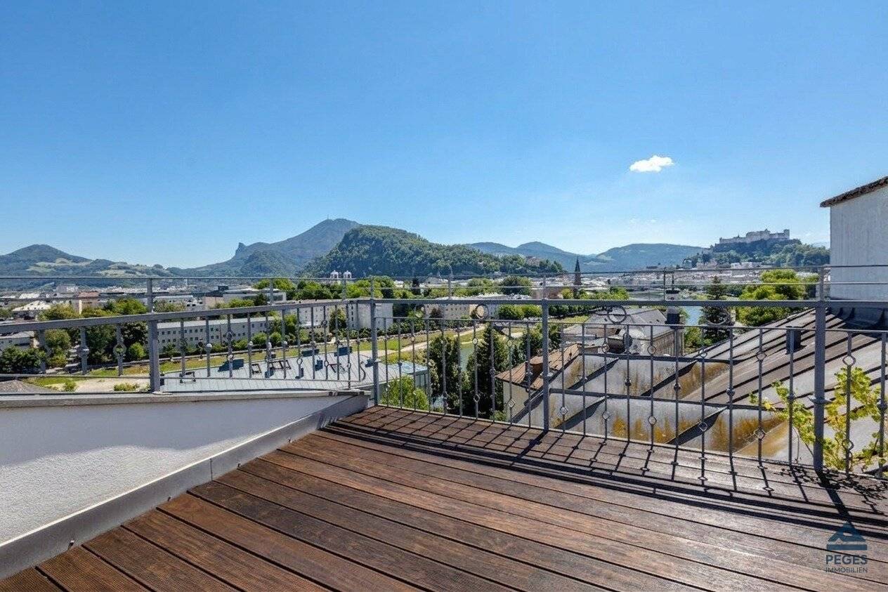 Top floor apartment rooftop terrace panorama view