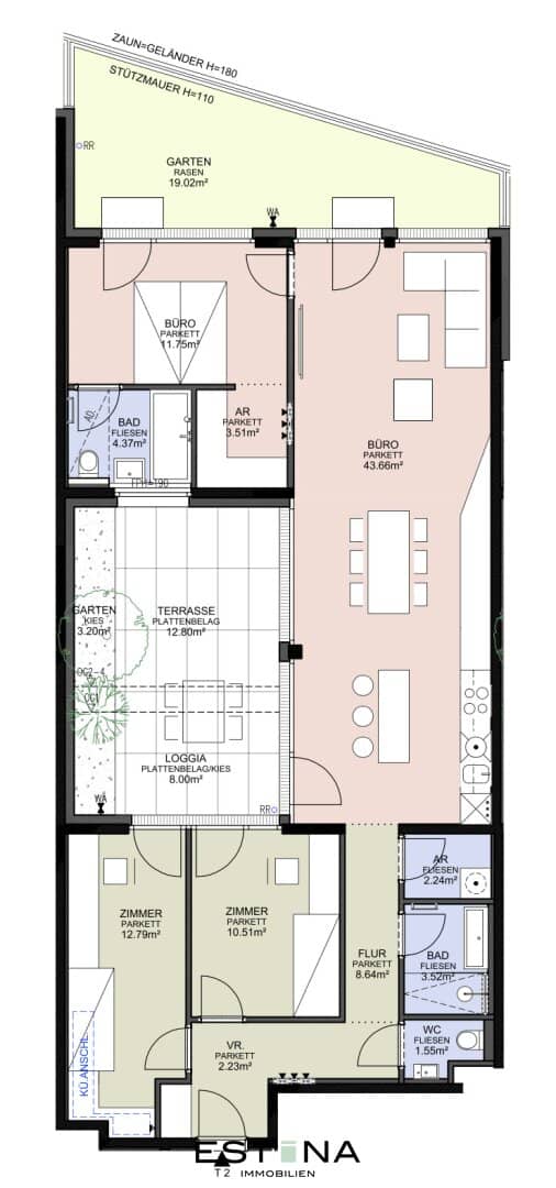 Neubau Erstbezug Wohnung mit Garten Terrasse