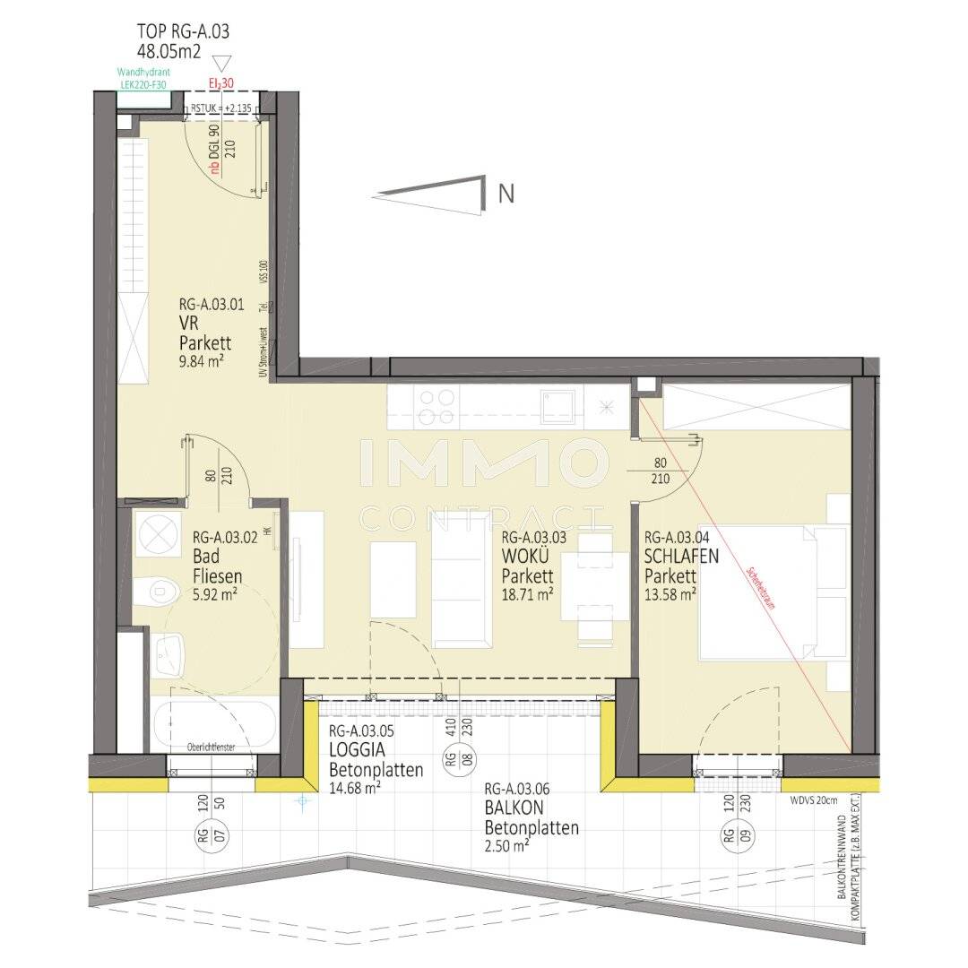 Living above the roofs of Linz - COMPACT 2-room apartment with view of Grüne Mitte