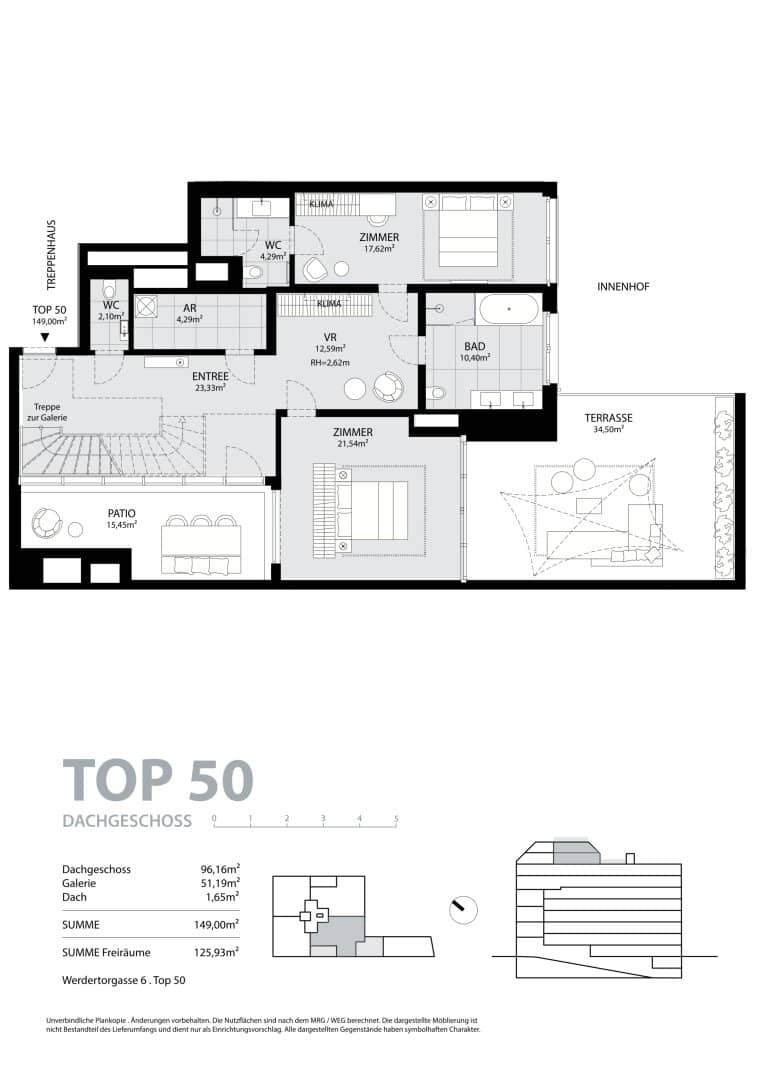 Stilvolle Dachgeschosswohnung mit Galerieebene im WERDER SIX