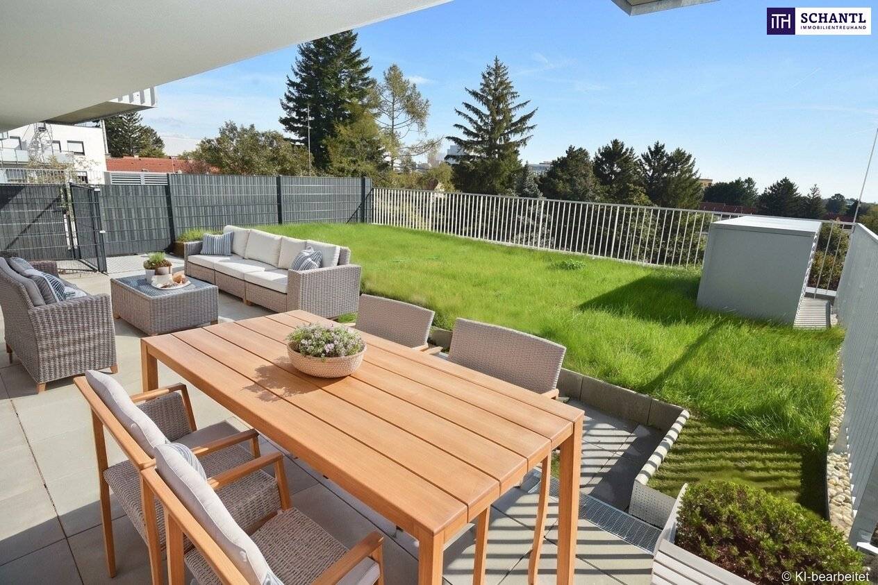 Brilliant garden apartment with distant view, four rooms, over 90 m² of outdoor space and a perfect layout