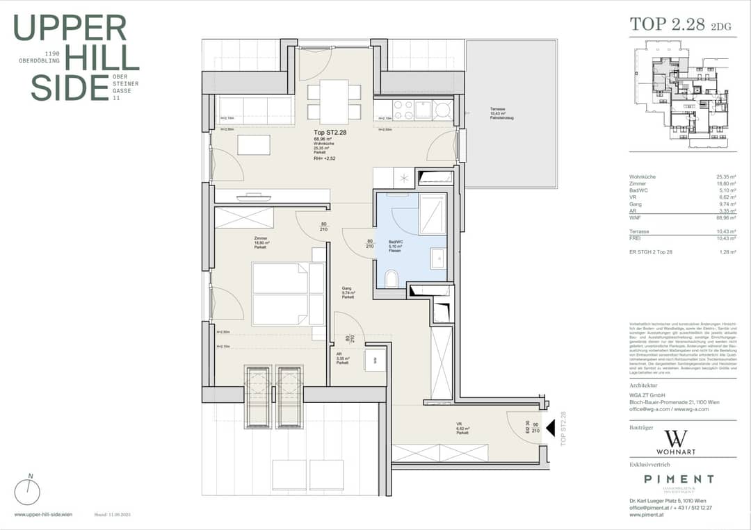 Dachgeschosswohnung mit Terrasse klimatisiert