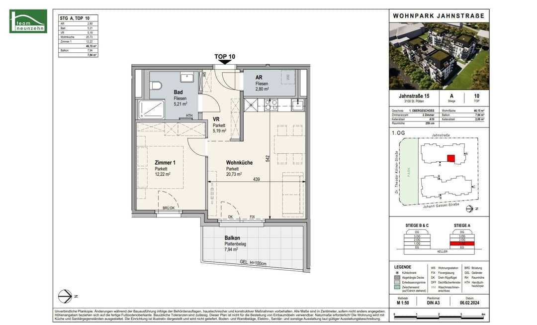 New build Wohnung with balcony and garage
