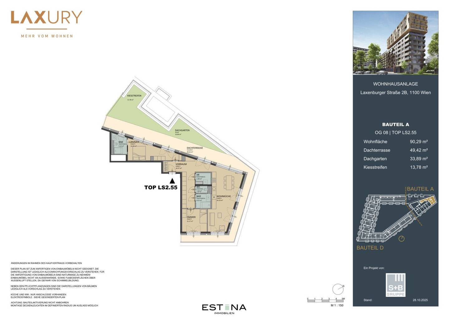 Roof terrace apartment with garden and city view - perfect for young families - commission free