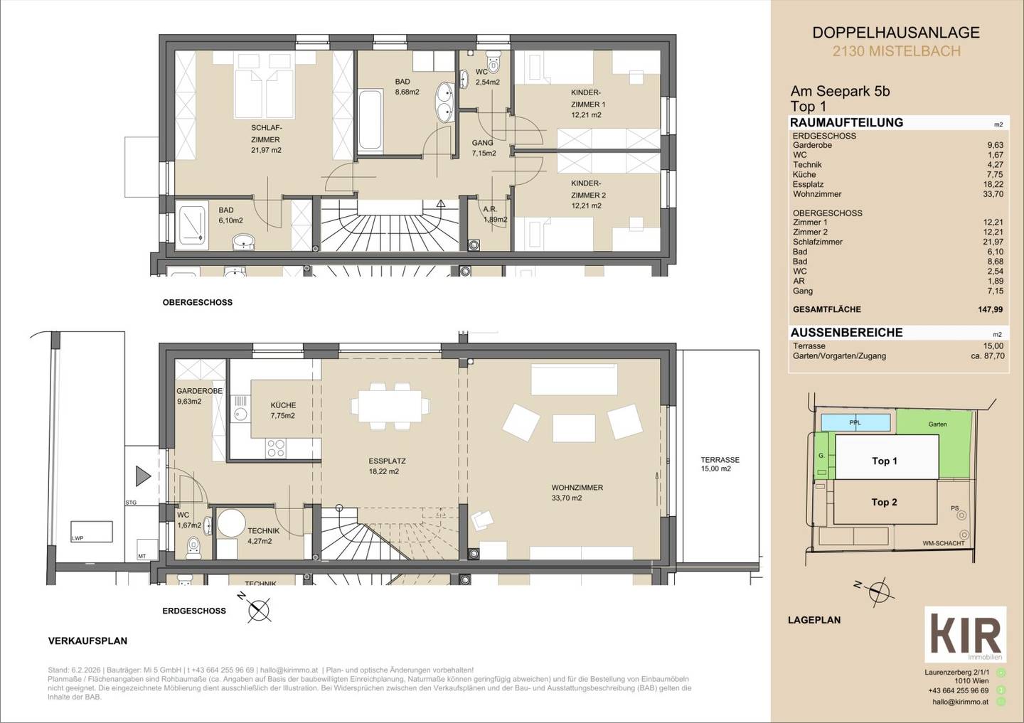 Doppelhaushälfte Mistelbach 148m²