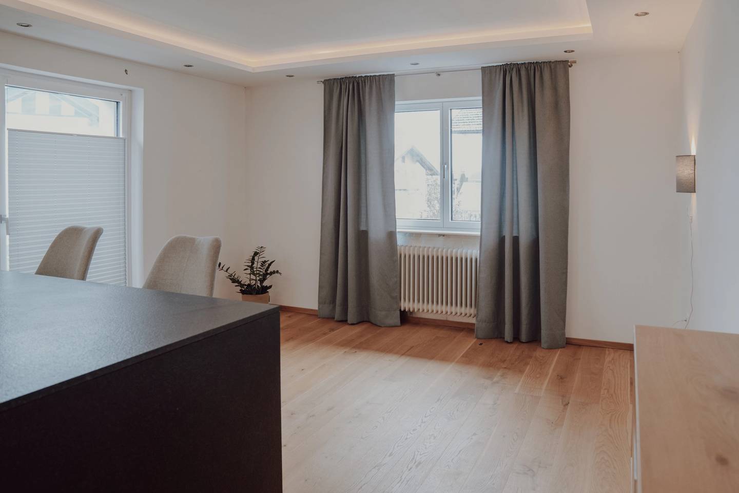 Bright apartment with balcony and pellet heating