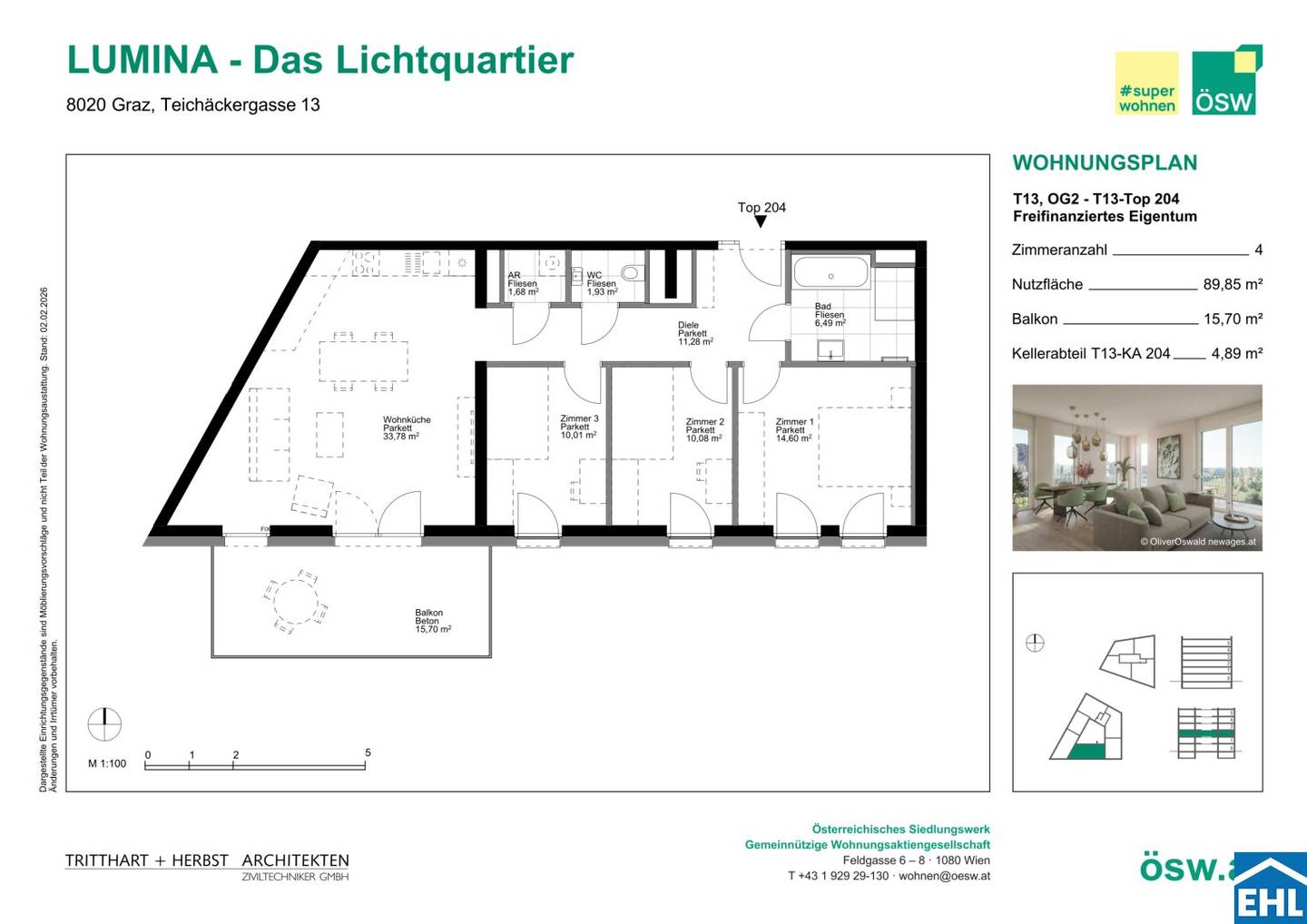Neubauwohnung Erstbezug mit Balkon
