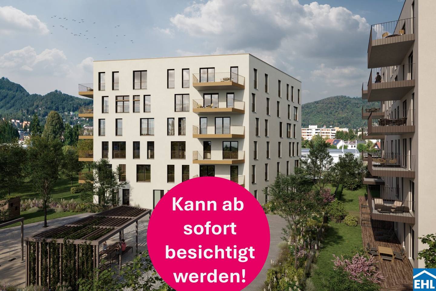 Wohnung Erstbezug Neubau Lichtquartier Balkon