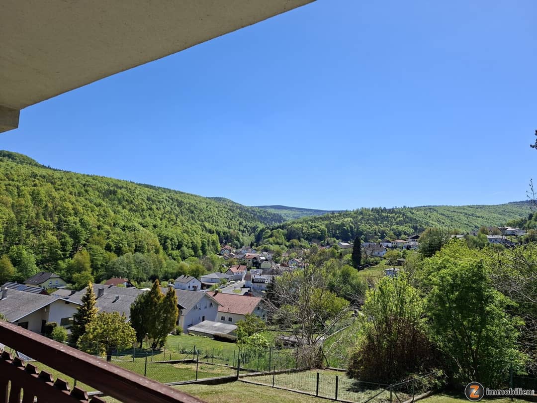 Fernblick von der Terrasse ins Tal