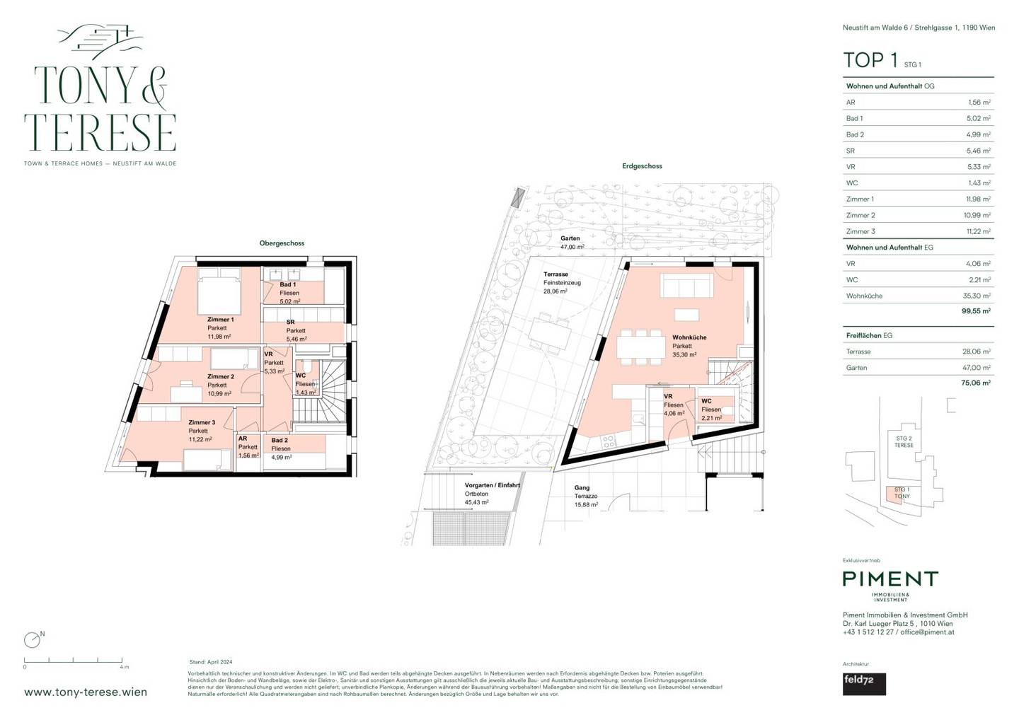 Familien-Maisonette mit südseitiger Terrasse im Erstbezug -TONY & TERESE - Town & Terrace Homes - Neustift am Walde 6