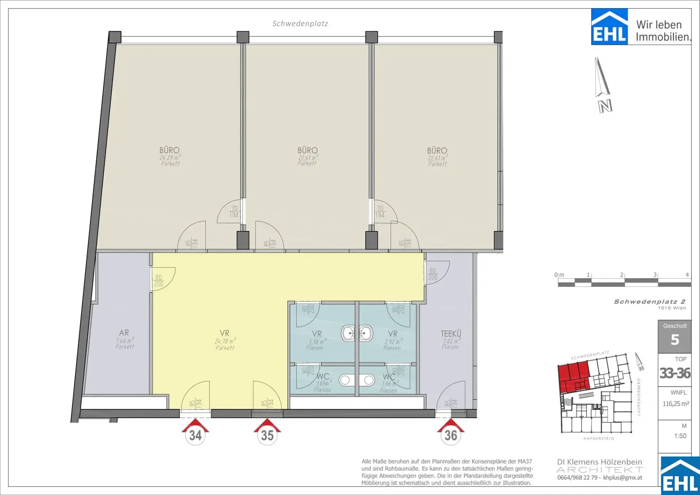 116m² Apartment 5th Floor Vienna 1010