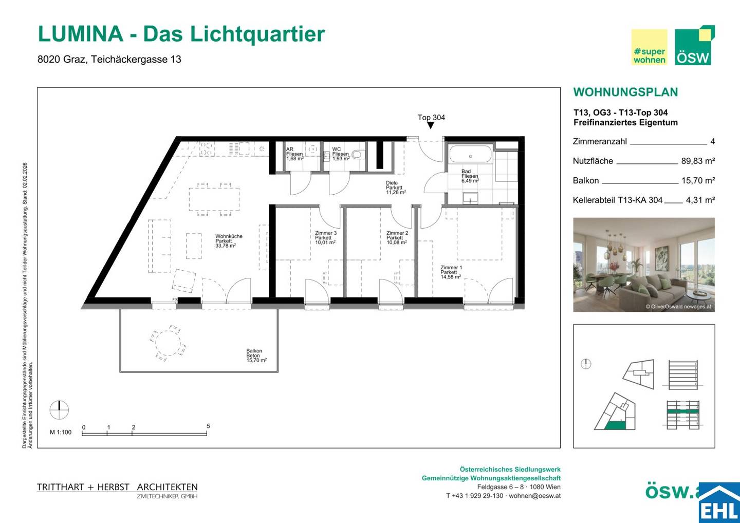New build apartment first occupancy bright