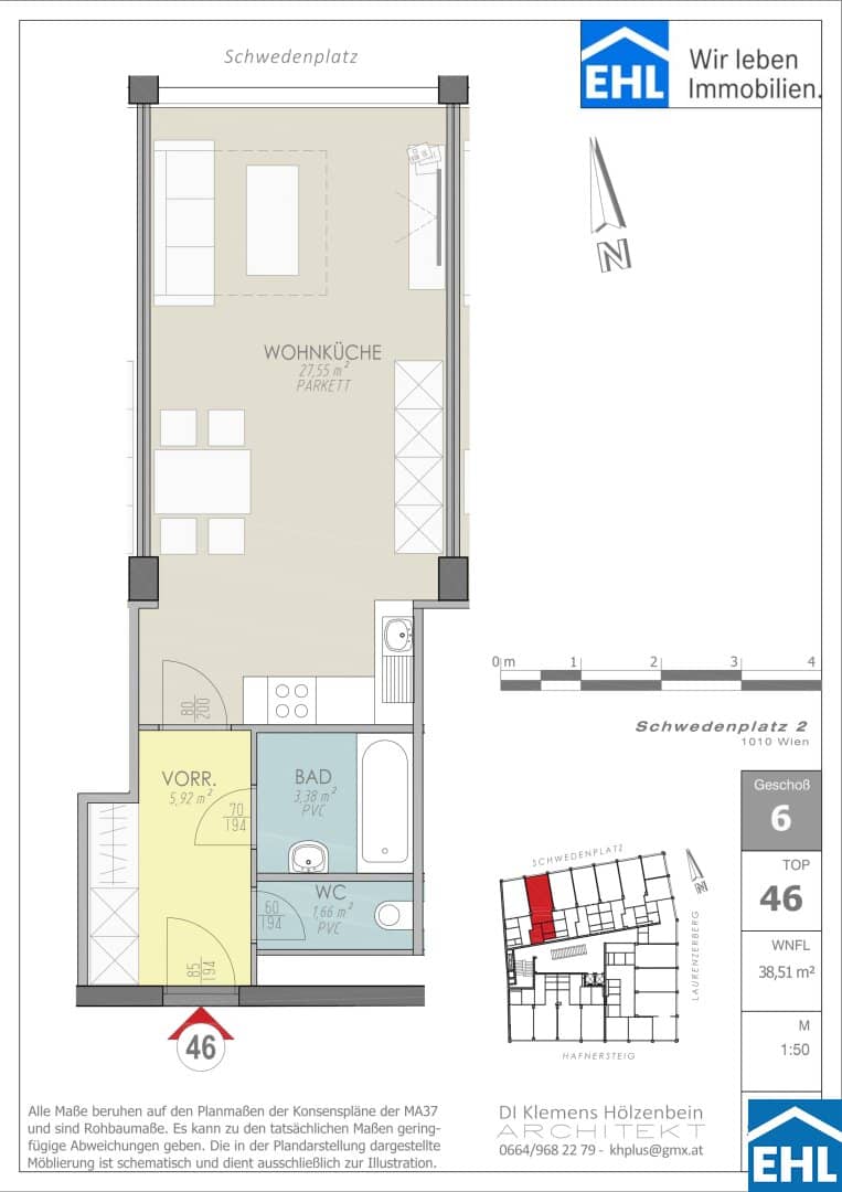 Vorsorgewohnung am Schwedenplatz am Donaukanal